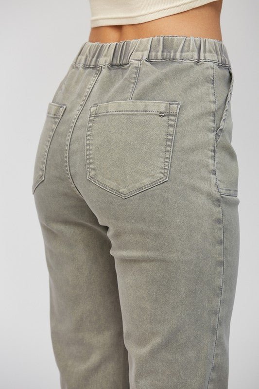 MICA High Rise Crop Ash Olive Gray Jogger - The Nines