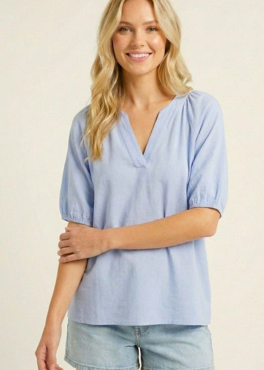Drew Split Neck Top - 2 Colors! - The Nines