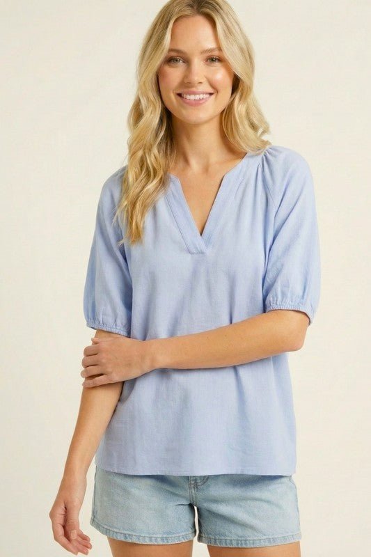 Drew Split Neck Top - 2 Colors! - The Nines