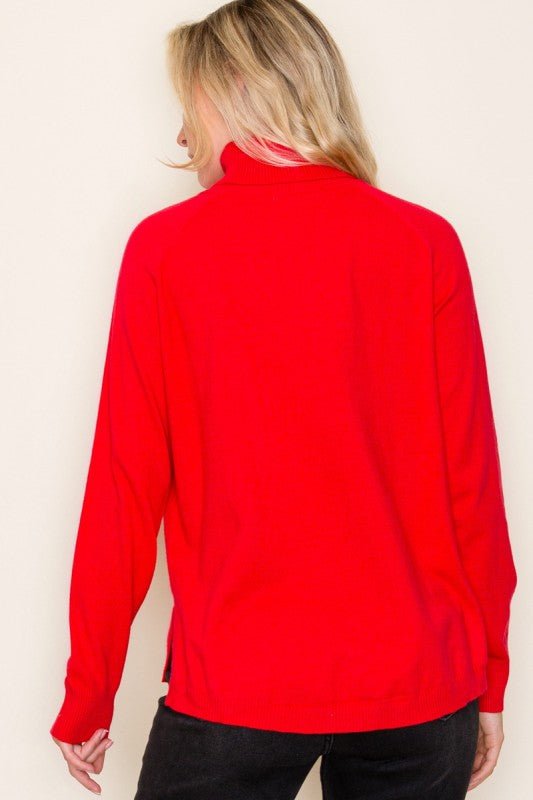 Long Sleeve Tulip Hem Turtle Neck Sweaters - 2 Colors! - The Nines