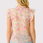 Coral & Peach Floral Printed Top - The Nines