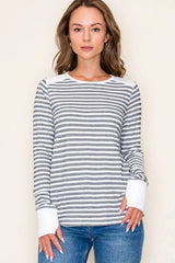 Striped Thumbhole Top