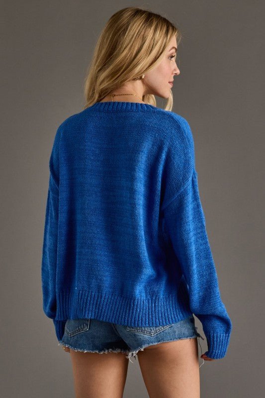 Blue Drink on the Lake Lightweight Sweater - The Nines