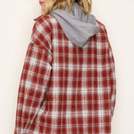 Layered French Terry & Plaid Shacket - FINAL SALE! - The Nines