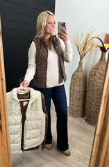 Floral Puffer Vests - FINAL SALE