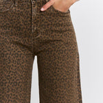 Mica Leopard Wide Leg Jean - The Nines