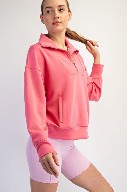 Mock Neck Quarter Zip - 5 colors! - The Nines