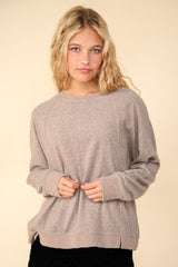 Mocha Relaxed Fit Comfy Top