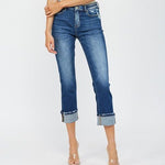 Mica Mid Rise Crop Cuffed Jean - The Nines