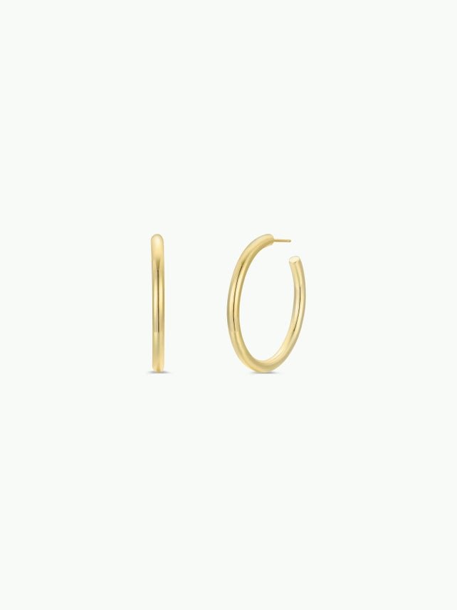 Large Everyday Gold Hoop Earrings - The Nines