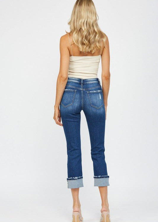 Mica Mid Rise Crop Cuffed Jean - The Nines