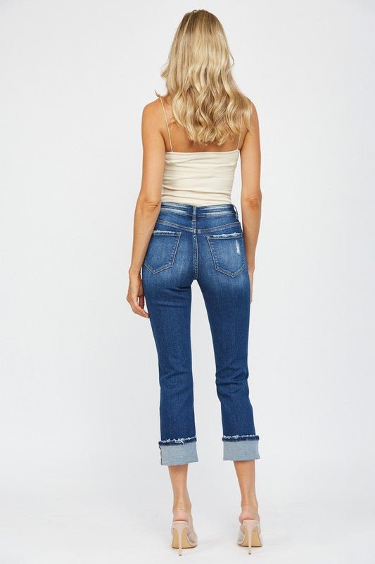Mica Mid Rise Crop Cuffed Jean - The Nines