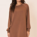 Mocha Hi Low Scuba Pocket Dress - The Nines