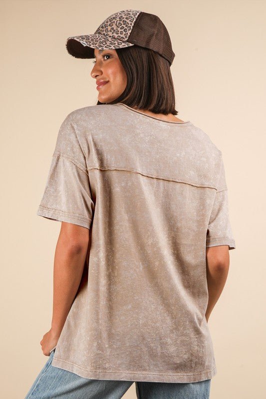Mineral Washed V - neck tees - 4 Colors! - The Nines
