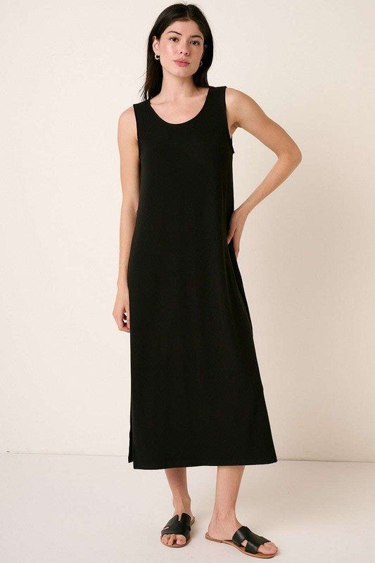 Ribbed Knit Tank Dress - 2 Colors! - The Nines