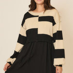 Contrast Sweater Dress - The Nines