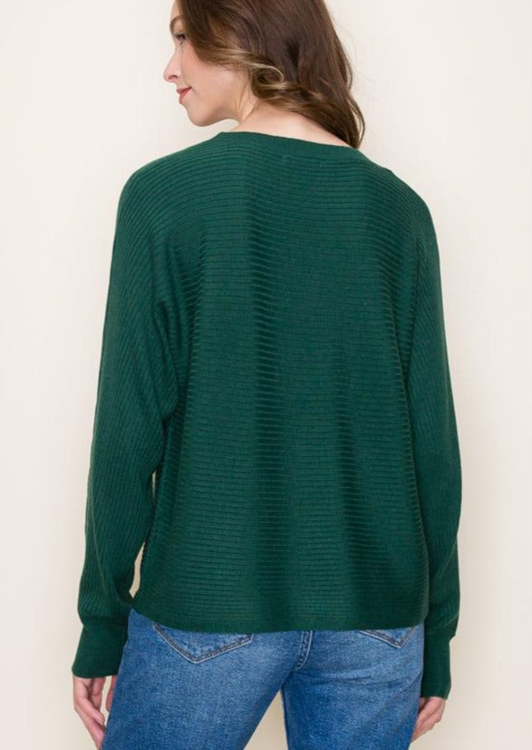 Forest Ribbed Pullover