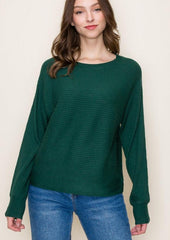 Forest Ribbed Pullover