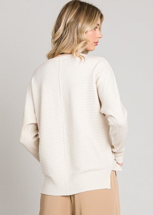 French Vanilla Textured Dolman - The Nines