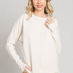 French Vanilla Textured Dolman - The Nines