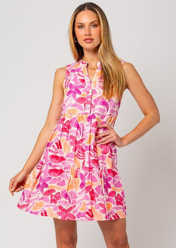 Fuchsia Printed Dress