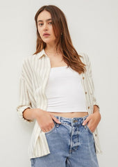 Going For It Gauze Striped Tops - 2 colors!