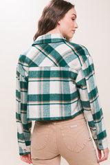 Plaid Cropped Shacket - 2 Colors!
