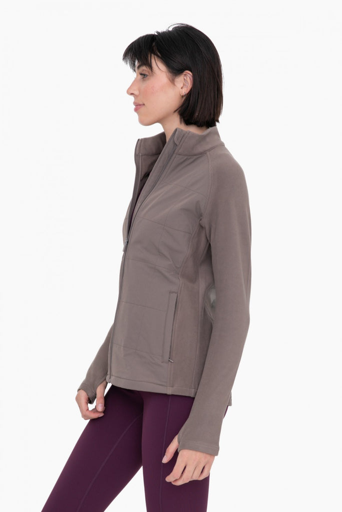 Hybrid Fleece Quilted Active Jacket- 2 colors!