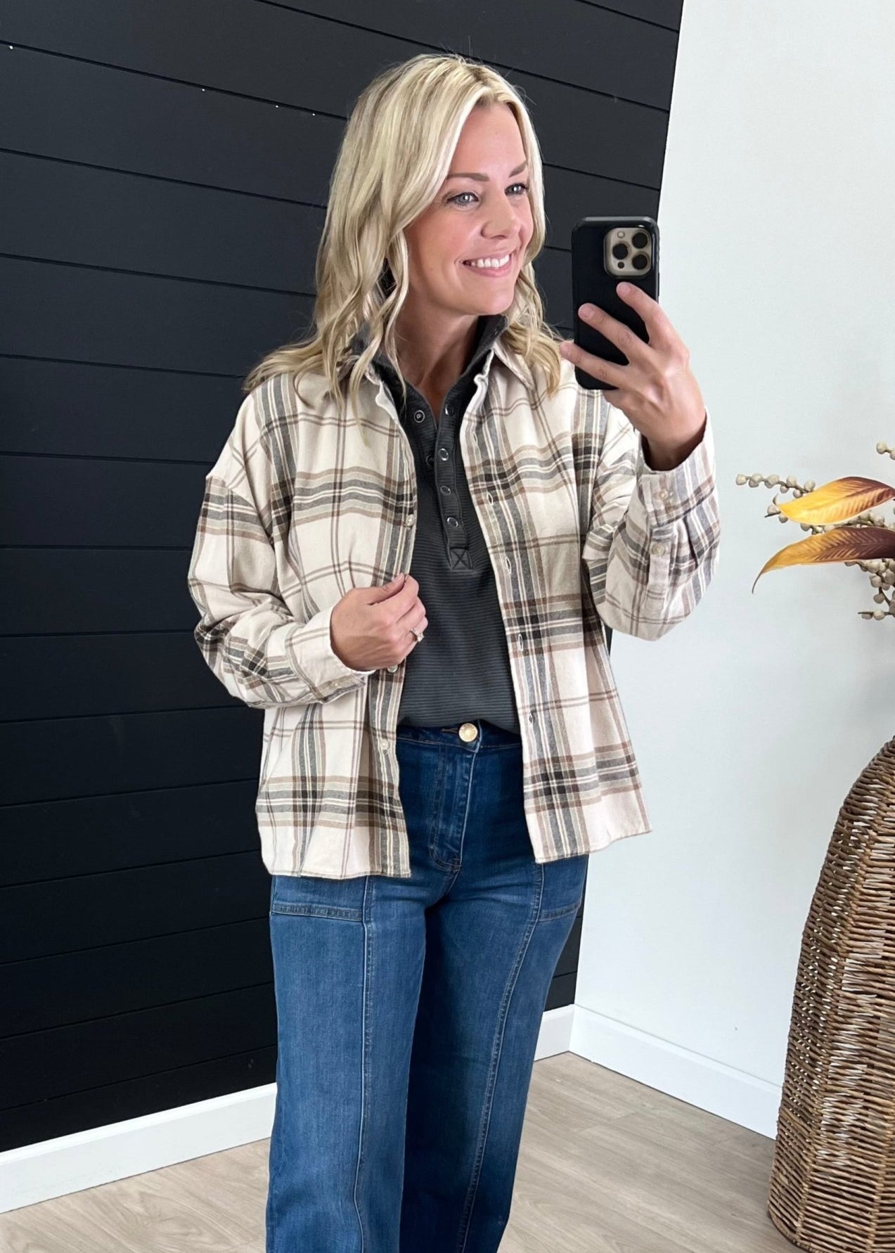 Boxy Plaid Shirt - 2 Colors! - The Nines