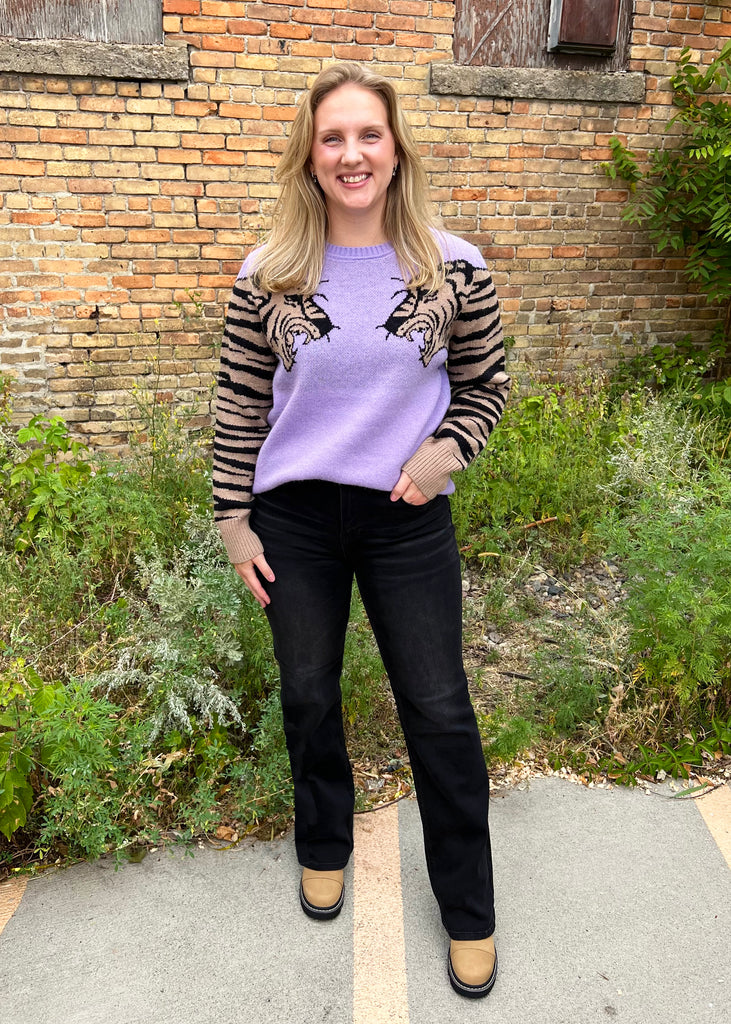 Tiger Sleeve Sweater - 2 colors!