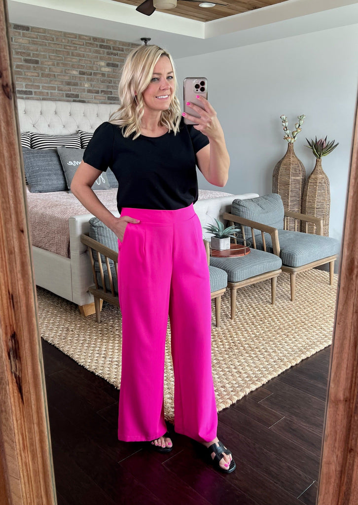 Pink dress pants styled  Pink pants outfit, Outfits, Dress pants outfits