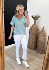 Ribbed Short Sleeve Tops - 4 Colors!