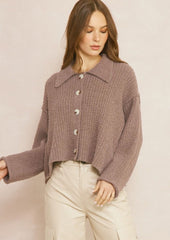 One Wish Fuzzy Button Cardigan - 2 colors!