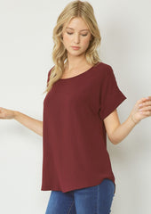 Claire Cuffed Essential Tops - 5 Colors!