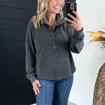 Washed Ribbed Snap Button Top - 2 Colors! - The Nines
