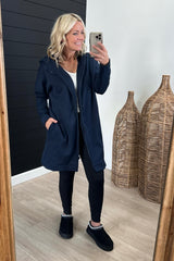 Mono B Zip Up Long Hooded Cardigan - 3 Colors!