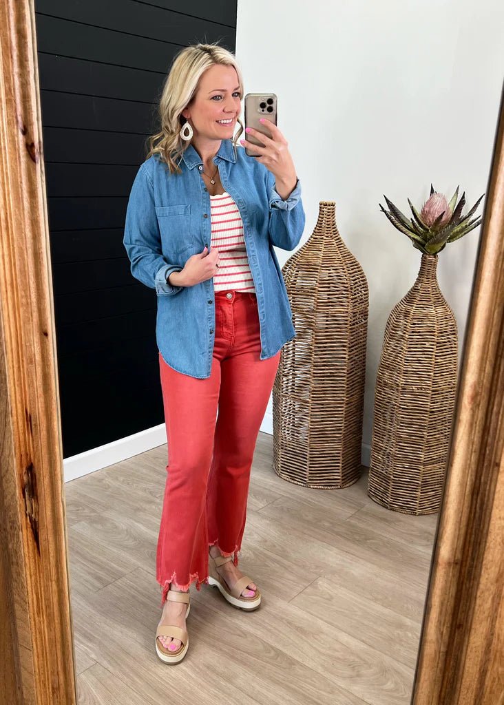 Ultimate Classic Tencel Button Down Top - The Nines