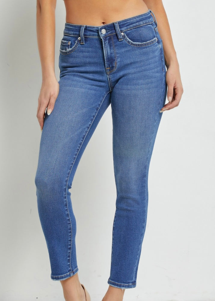 Mica Mid Rise Cigarette Ankle Jeans