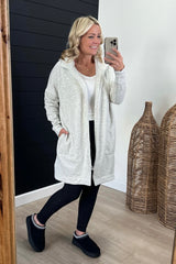 Mono B Zip Up Long Hooded Cardigan - 3 Colors!