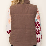 Brown Reversible Puffer Vest - The Nines