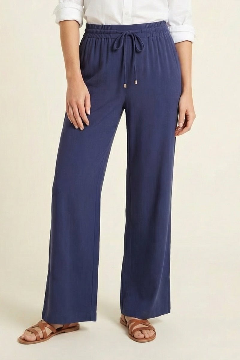Launa Drawstring Linen Pants - 2 Colors! - The Nines