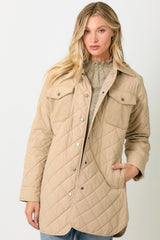 Mixed Media Quilted Jackets - 2 Colors!