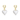 Silver & Gold Mixed Heart Drop Earrings - The Nines