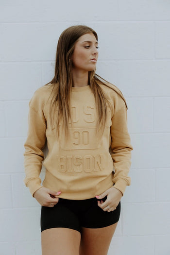 Vintage Embossed NDSU Crew Sweatshirt - 2 Colors! - FINAL SALE