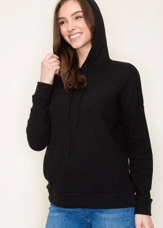 Classic & Comfy Textured Hoodie - The Nines