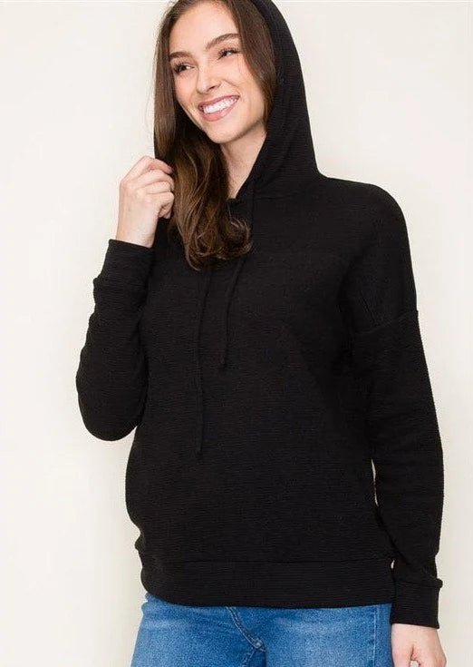 Classic & Comfy Textured Hoodie - The Nines