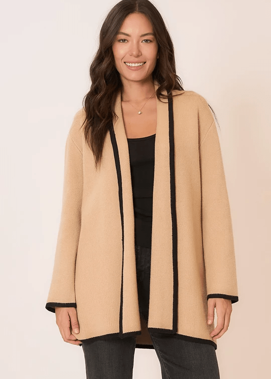 Taupe & Black Cardigan - The Nines