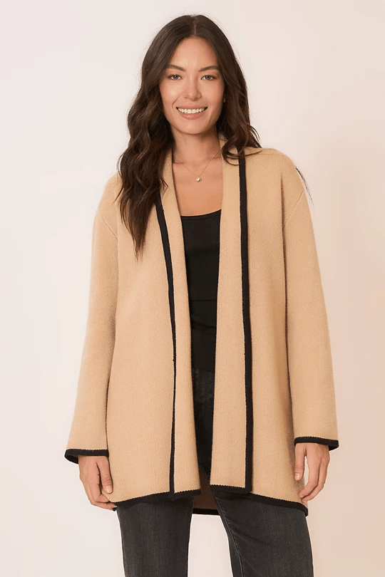 Taupe & Black Cardigan - The Nines