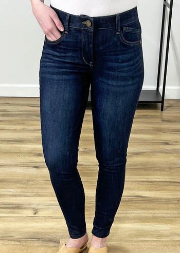 Democracy Luxe High Rise Ab Solution Ankle Length Skinny Jeans