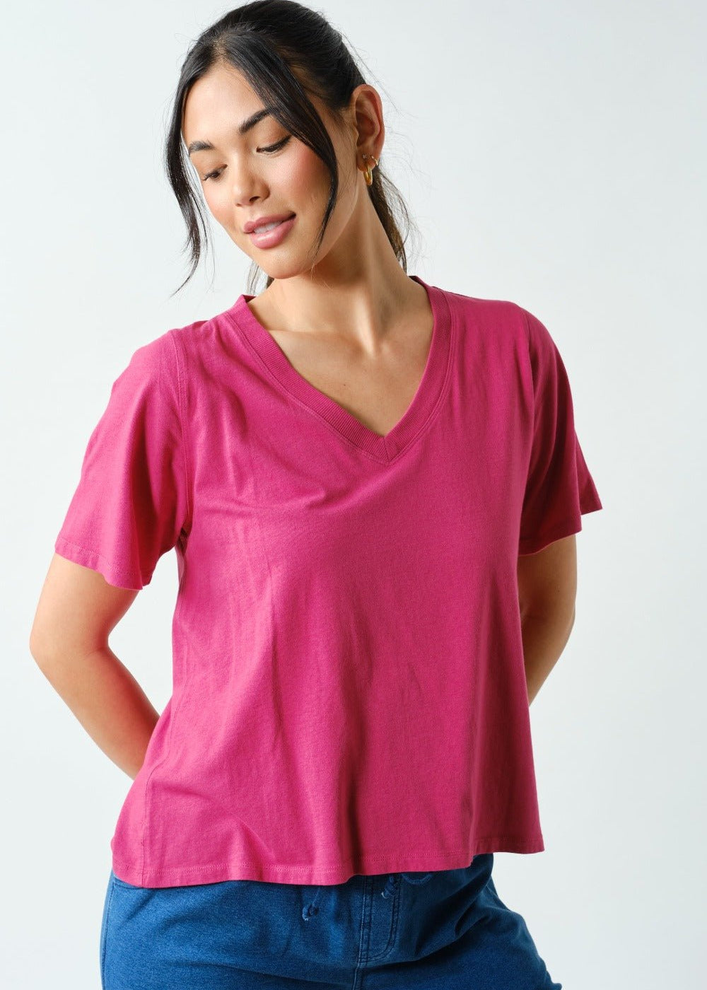 Pima Cotton V - neck Tees - 3 colors! - The Nines